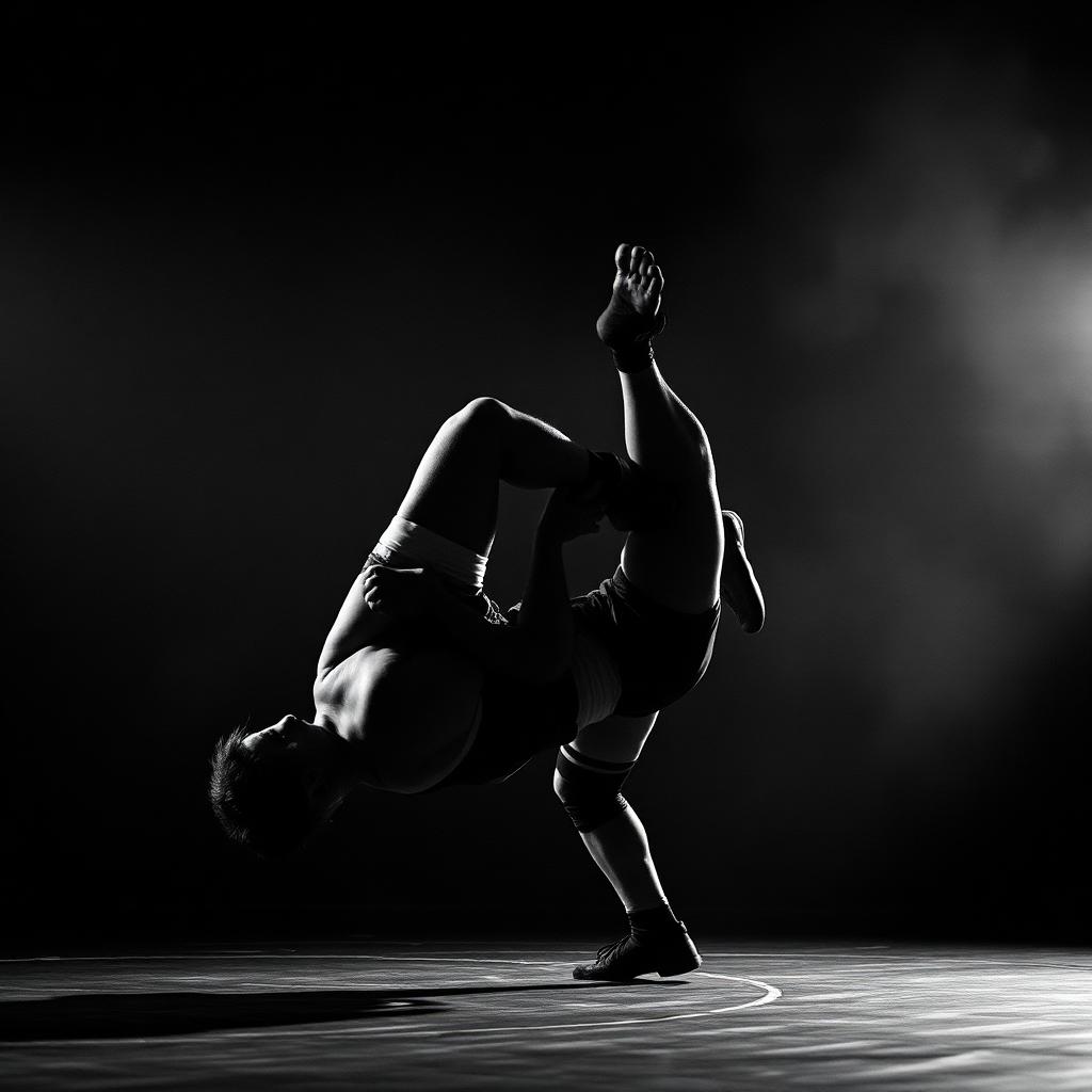 Zwei Ringer in einem Double-Leg-Takedown