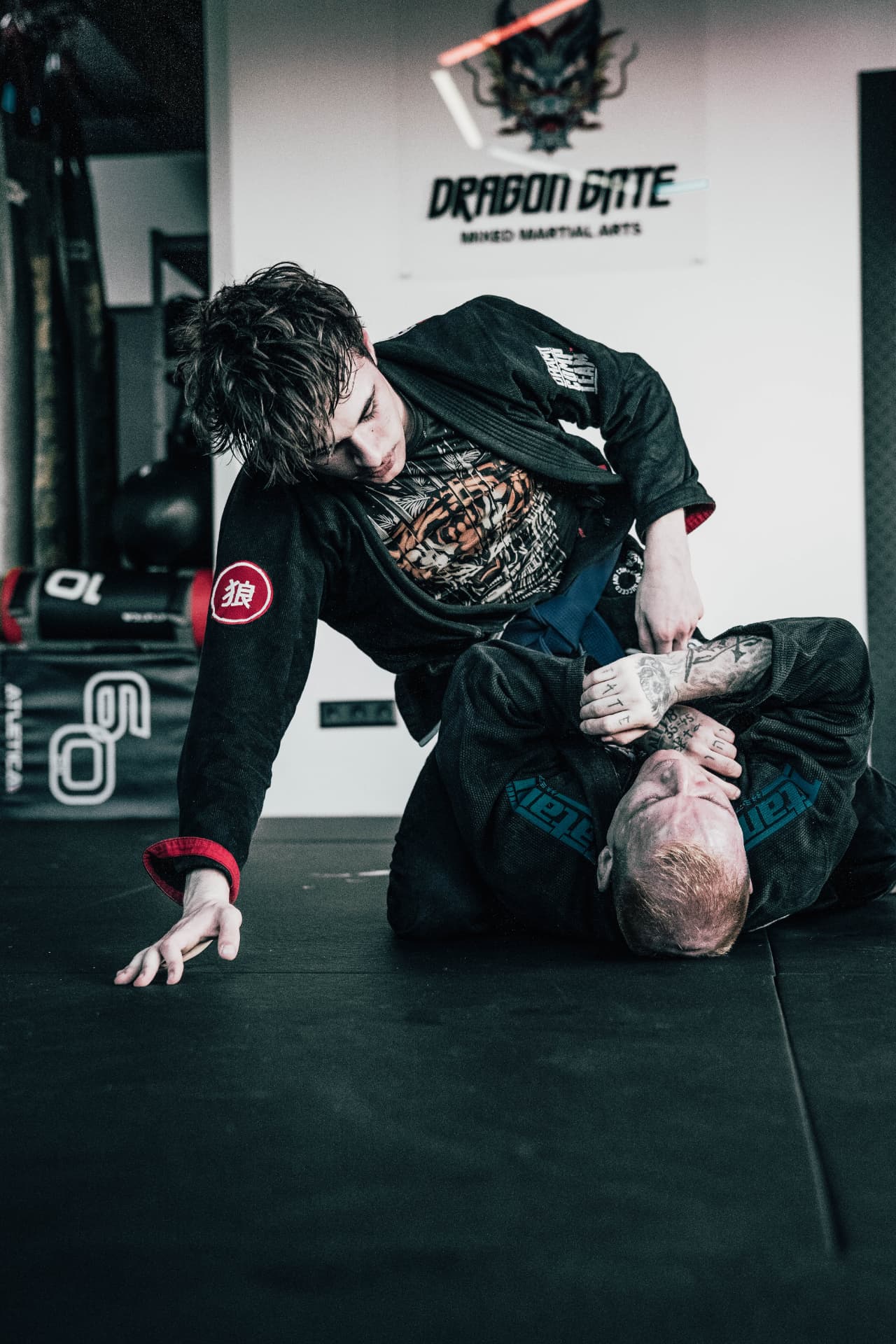 Dynamische Grappling-Situation ohne Gi